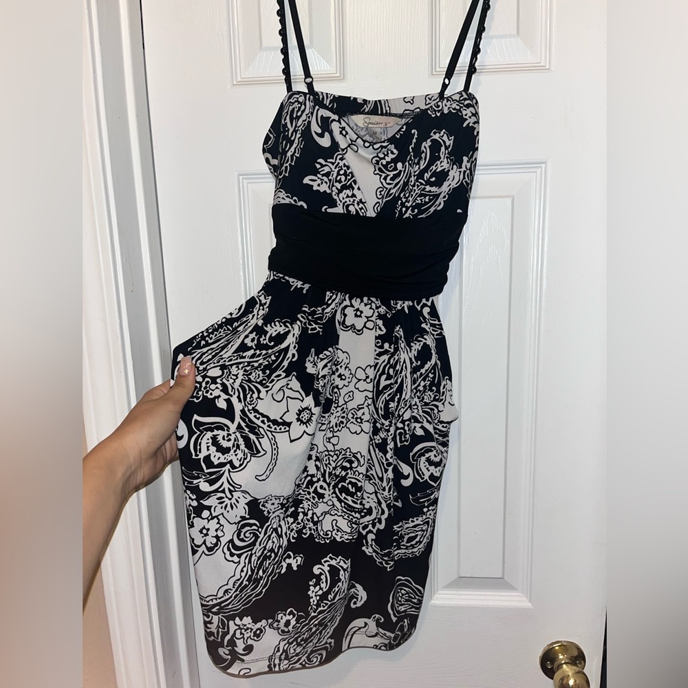 Black & White Floral Dress